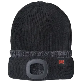 Tough Duck LED Light Beanie – USB Rechargeable, 3 Brightness Levels, Warm Acrylic Knit Winter Hat for Work, Outdoor Activities & Low-Light Conditions