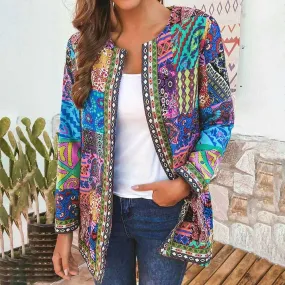 Treb - Ethnic Floral Print Coat