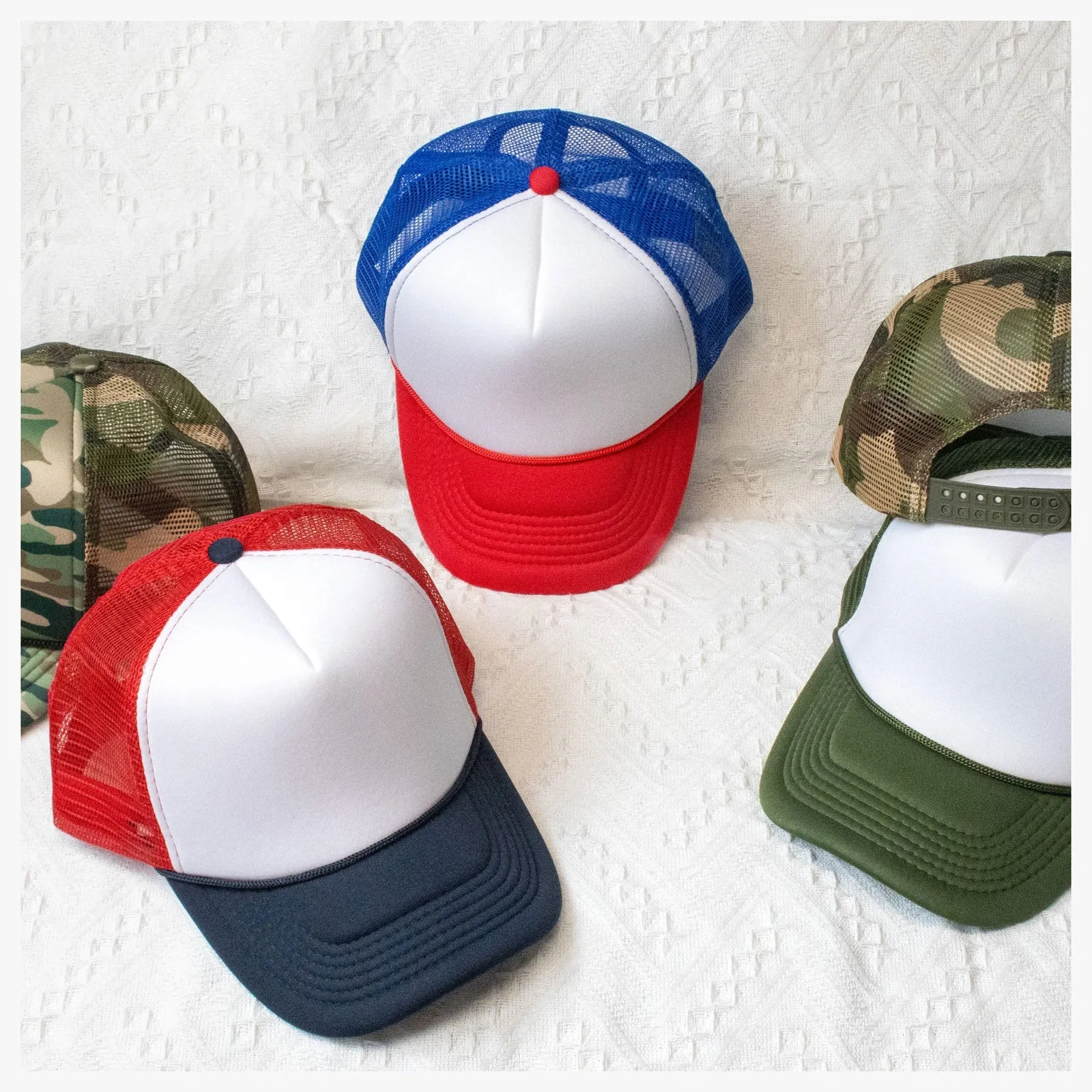 Two-Tone Mesh Trucker Hat