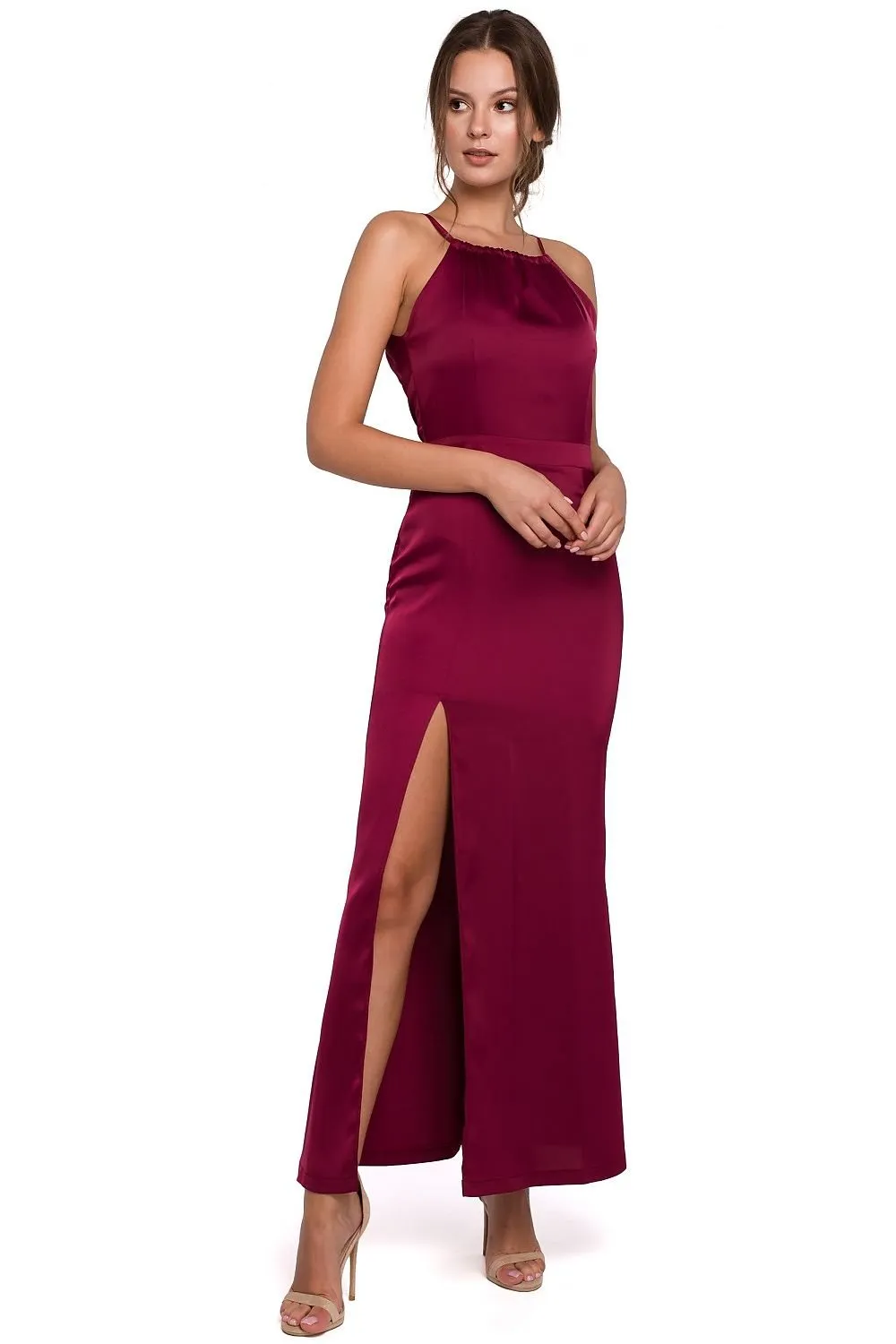 Ultra feminine halter neck party dress
