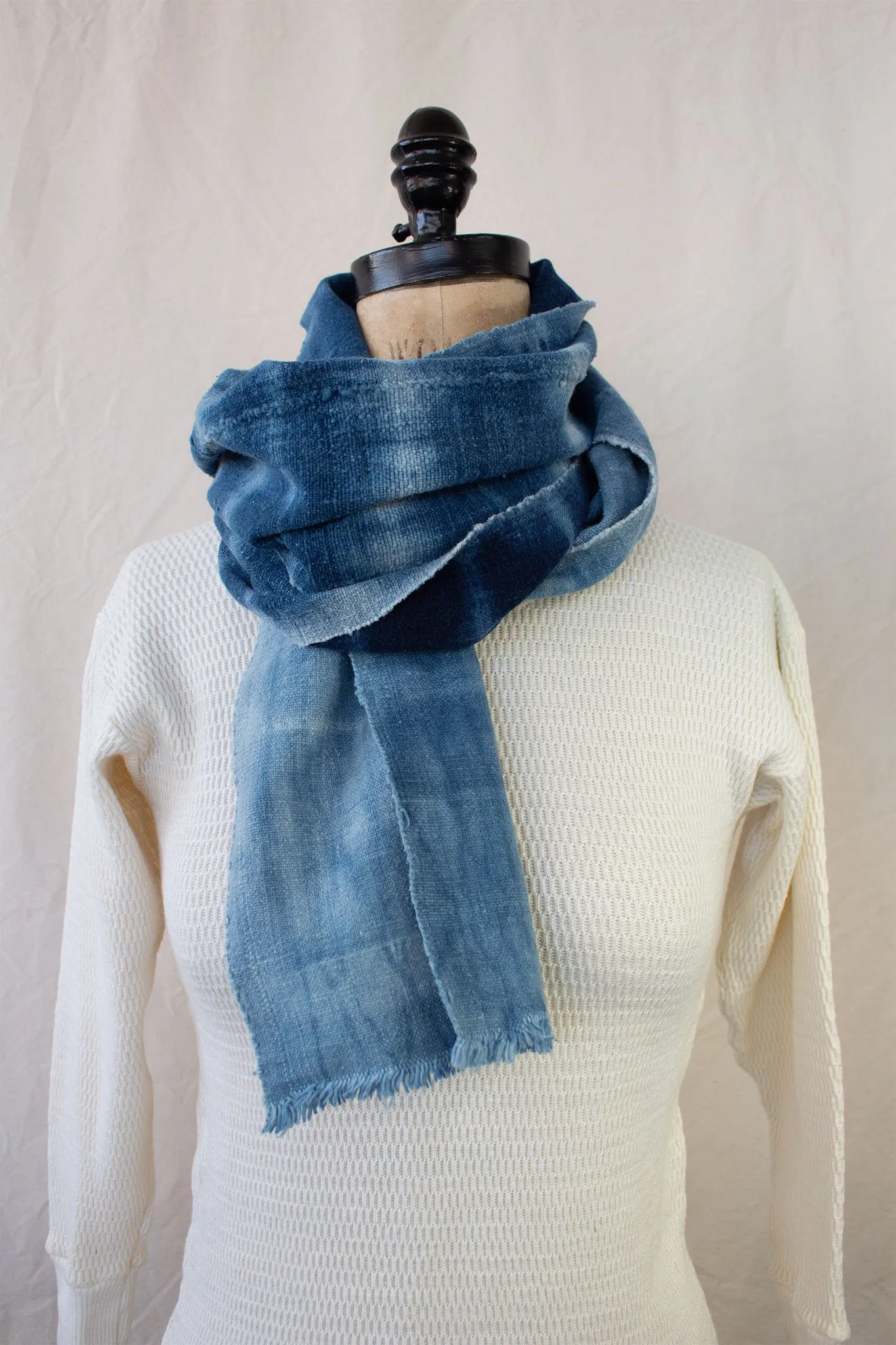 Vintage Indigo Dyed Scarf