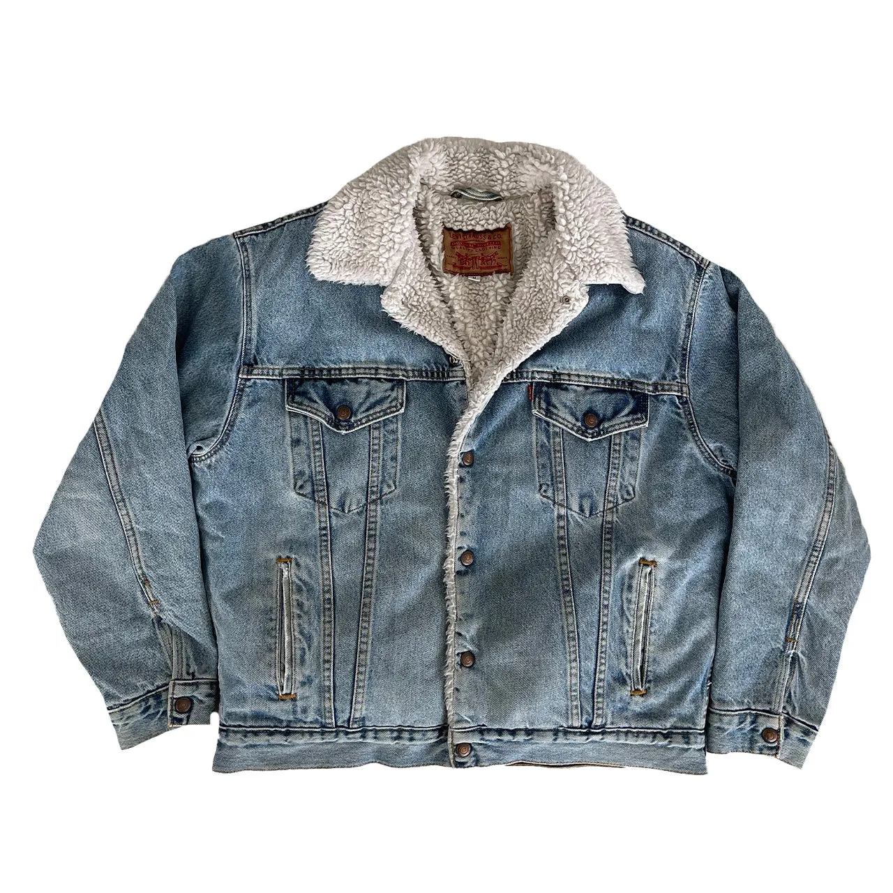 Vintage Sherpa Levis Denim Jacket M