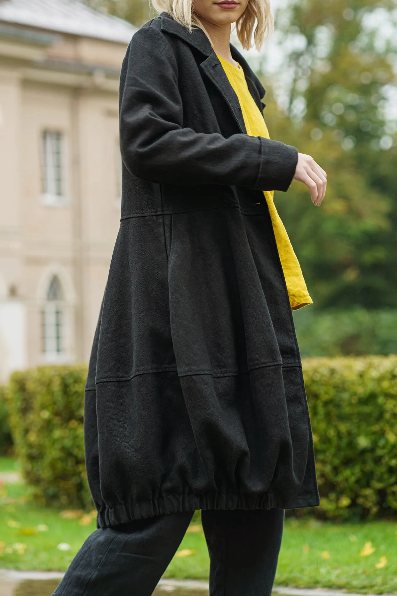 Warm linen coat Evelina