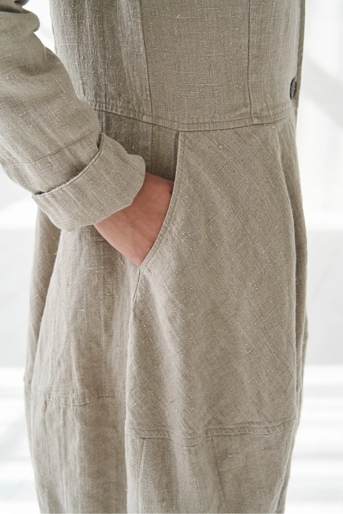 Warm linen coat Evelina