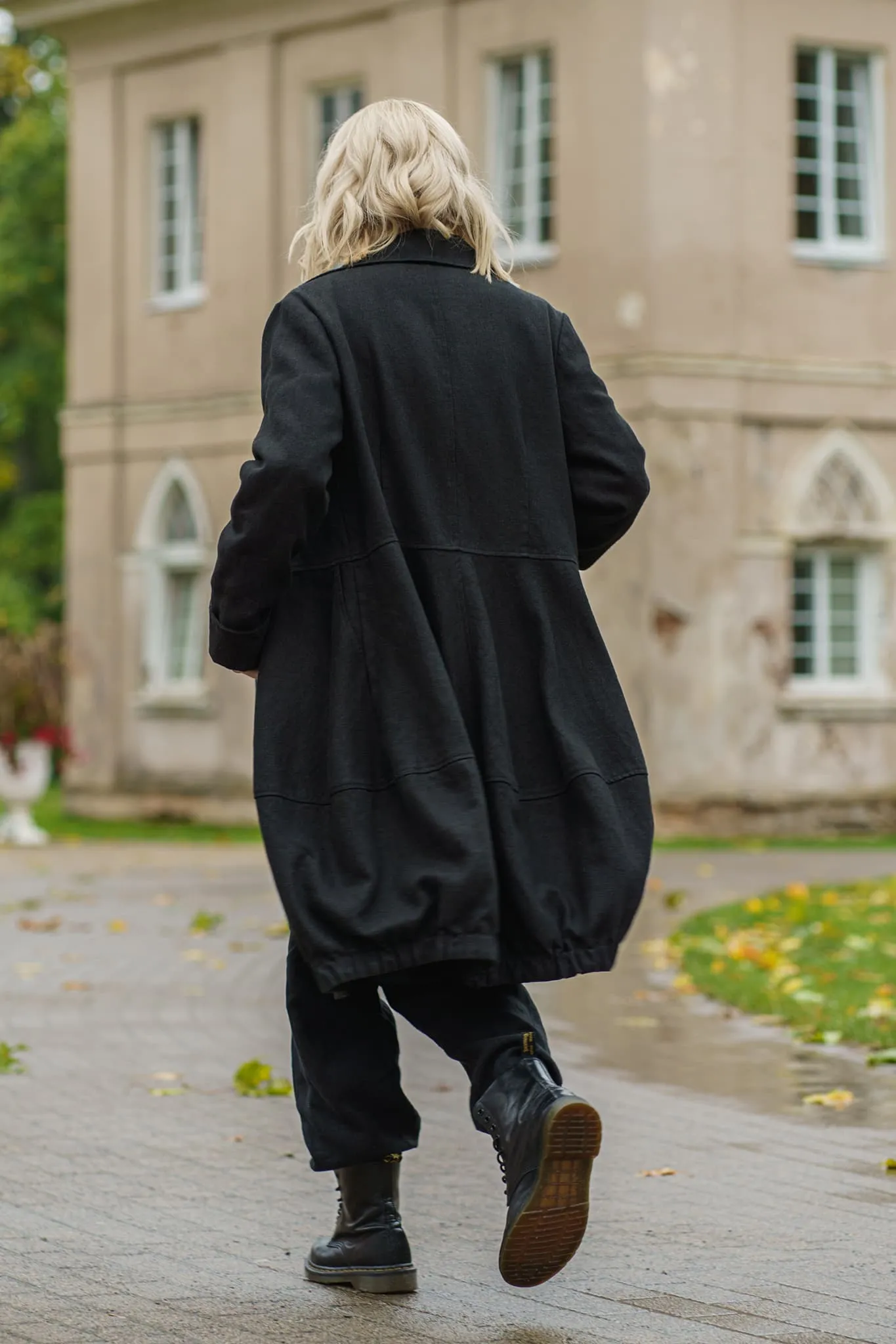 Warm linen coat Evelina