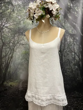 White linen cami