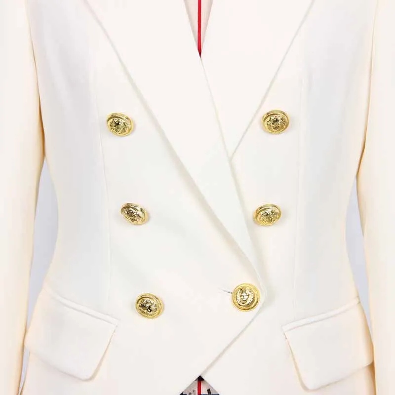 Women's Spring Blazer Double Breasted Tailored Blazer