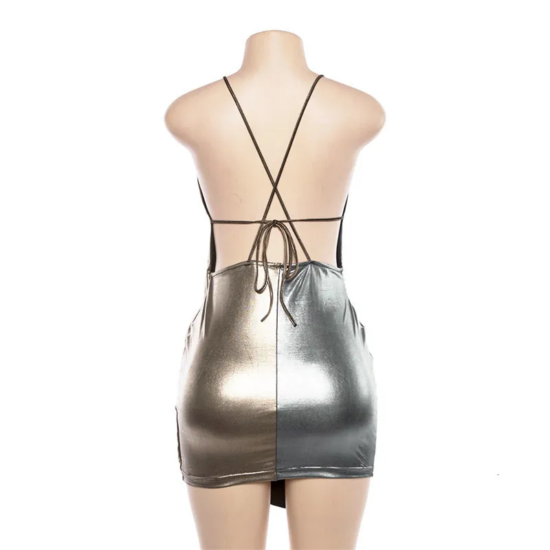 Women's Summer Sheath Backless V-Neck Short Dress