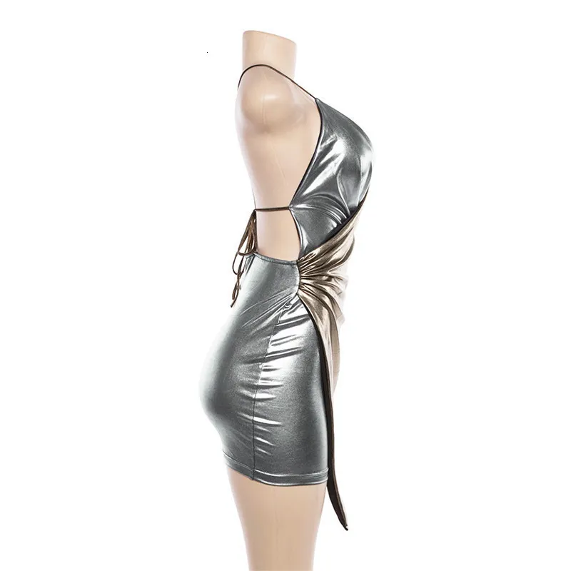 Women's Summer Sheath Backless V-Neck Short Dress