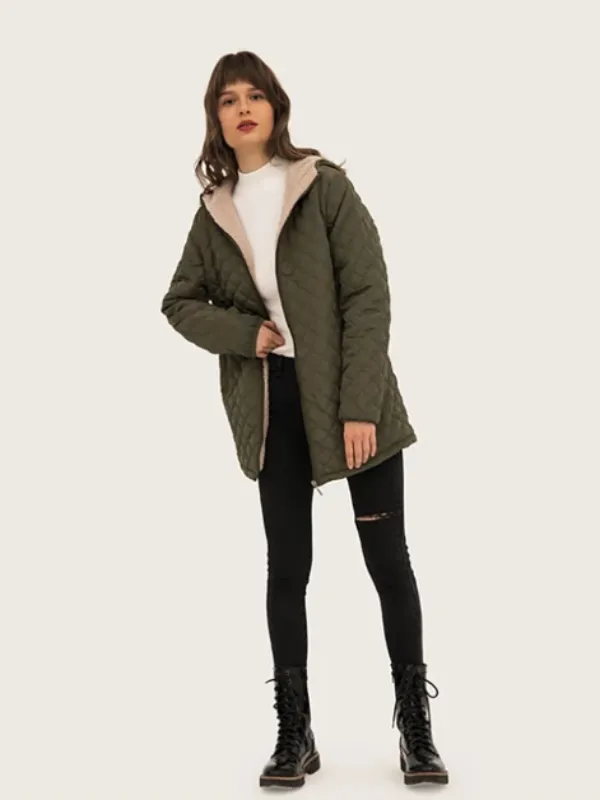 Women's Winter Casual Hooded Zipper Parka