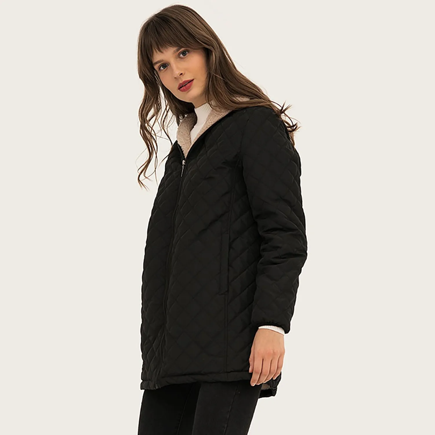 Women's Winter Casual Hooded Zipper Parka