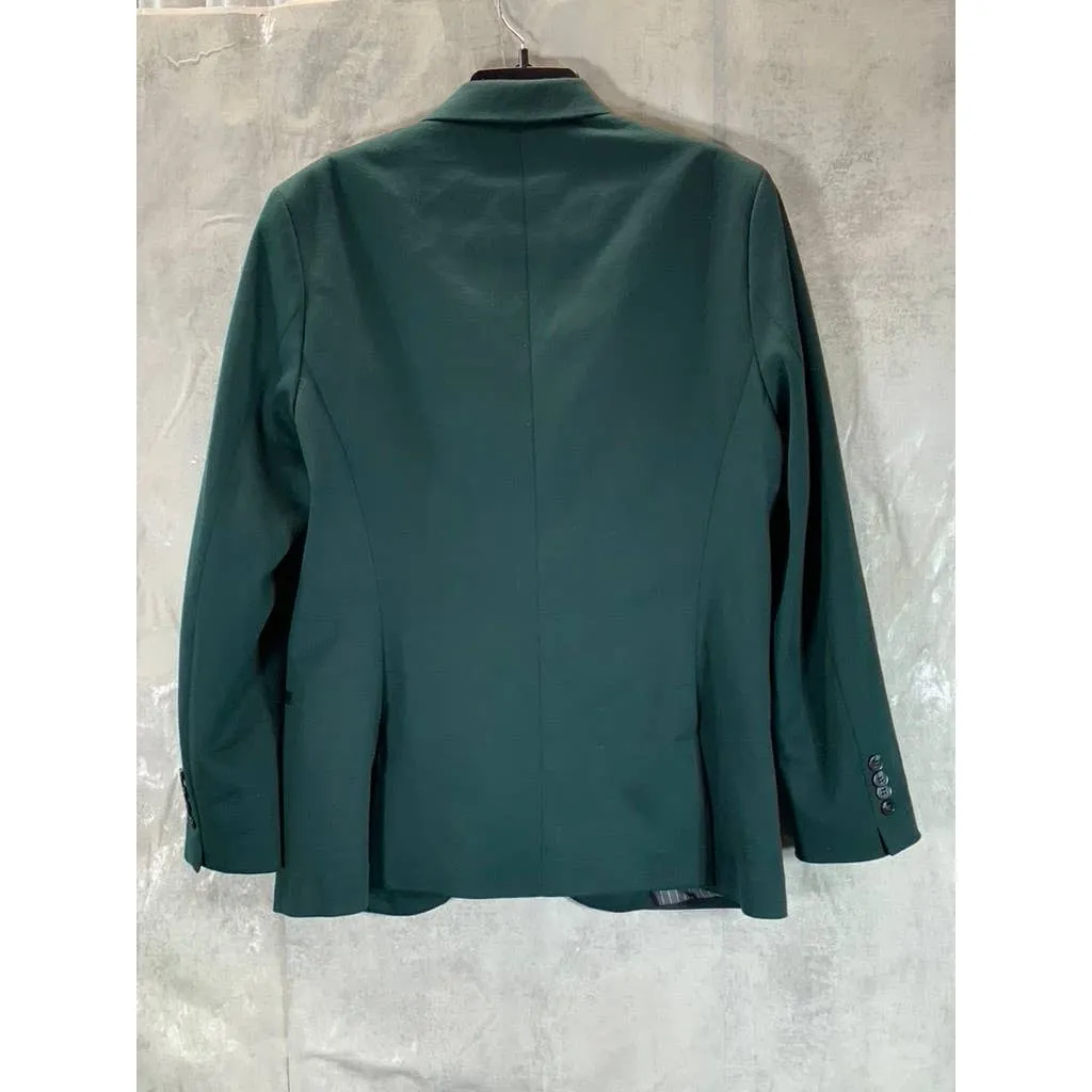 ZARA MAN Men's Green Straight-Fit One-Button Blazer SZ XL