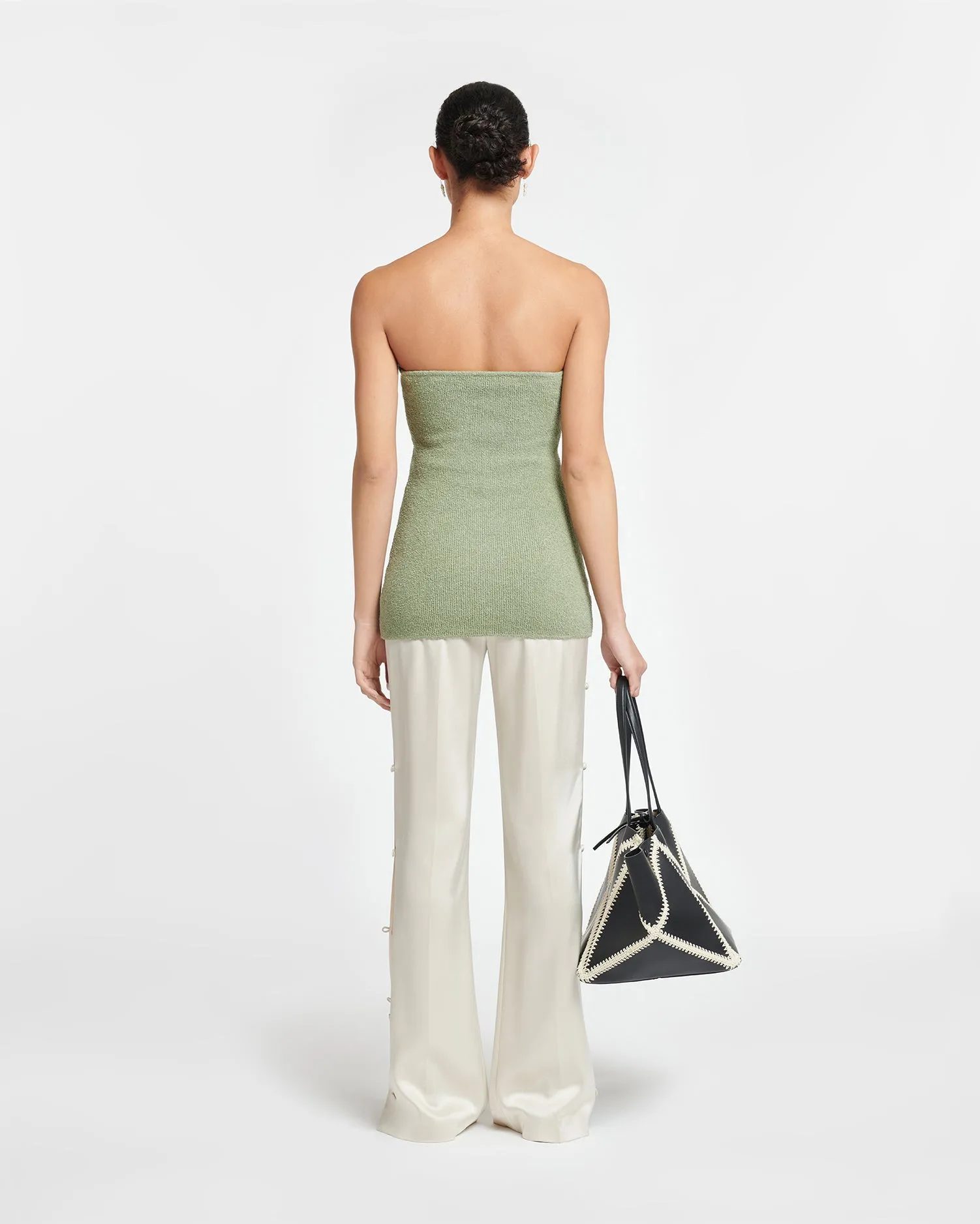 Zessa - Terry-Knit Bandeau Top - Faded Sage