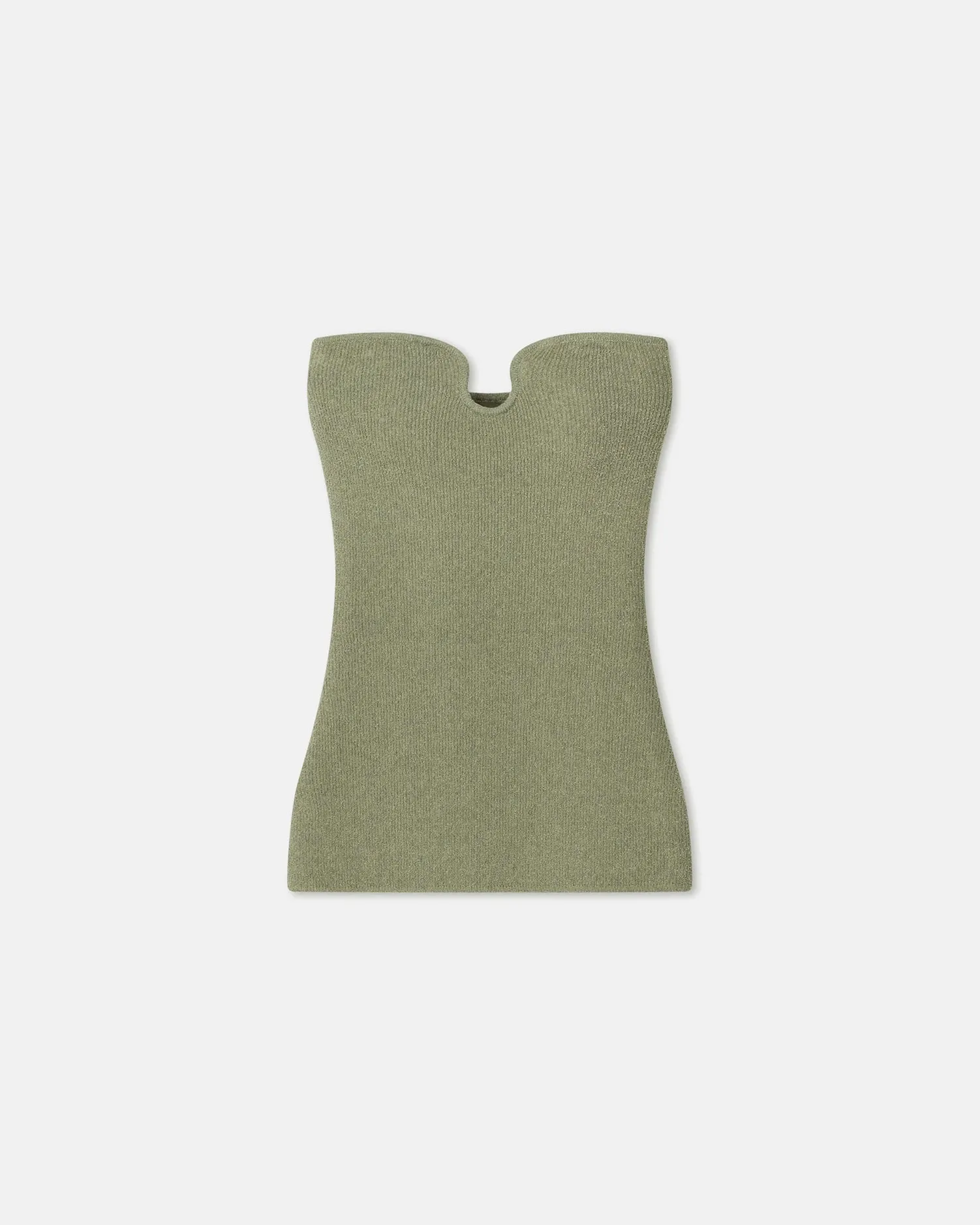 Zessa - Terry-Knit Bandeau Top - Faded Sage